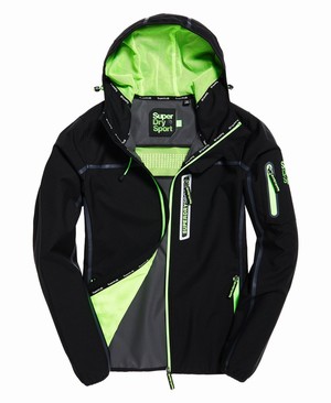 Superdry Sport SD-Windtracker Férfi Kabát Fekete/Világos Zöld | NMQKU0169